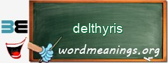 WordMeaning blackboard for delthyris